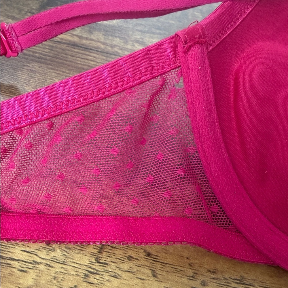 Aerie Fuchsia and Black Embroidered Bra - Picture 7 of 9